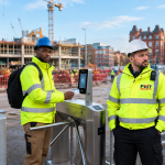 Construction site access control with turnstiles and facial recognition